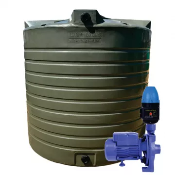 2500l Water tank and 0.75kw Monoblock Water Pump & Controller