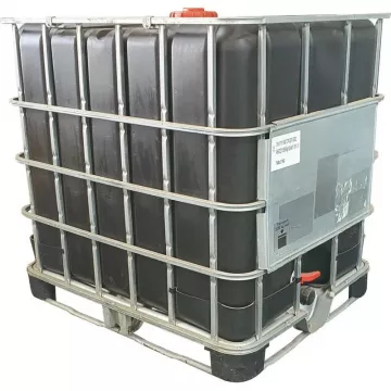 As New - 1000L - Flowbin Tank black (C185B) Chemical grade